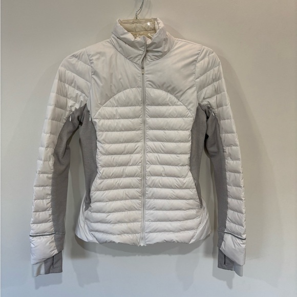 Lululemon Fluff Off Jacket Womens Size 8 White & Gray - Picture 2 of 5